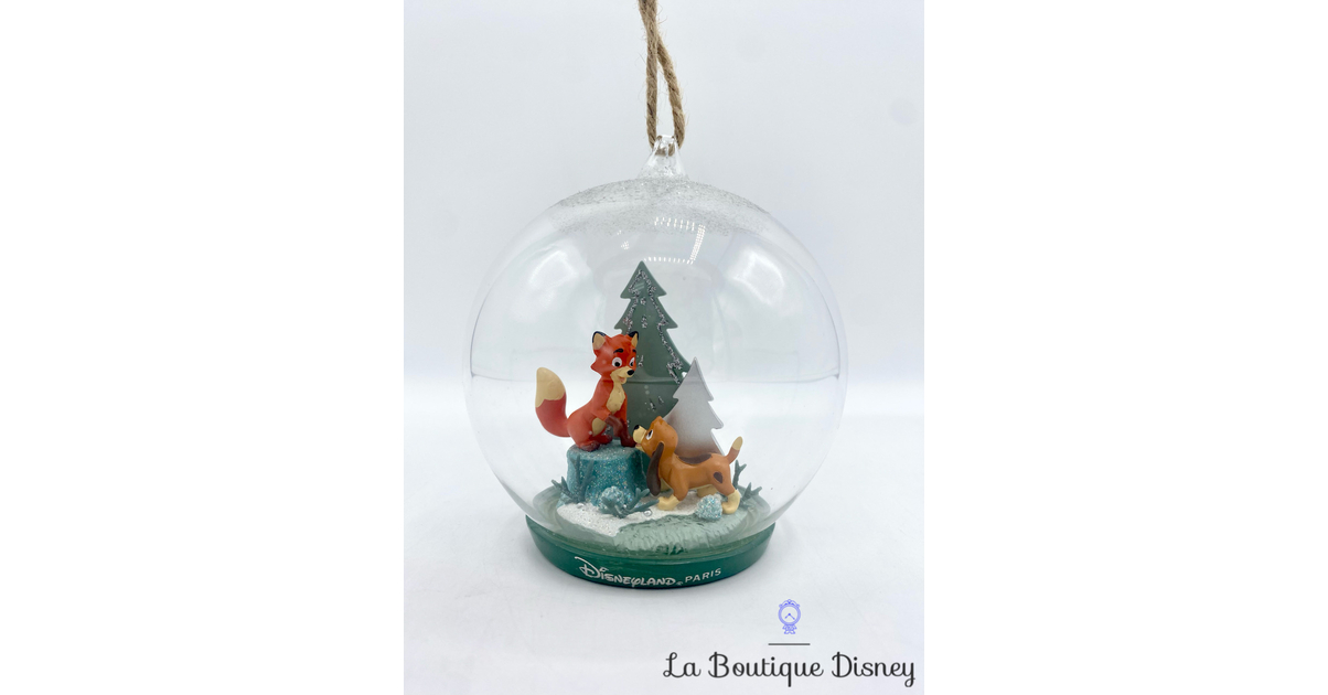 Boule Noël Rox et Rouky Forêt Disneyland Paris Disney ornement